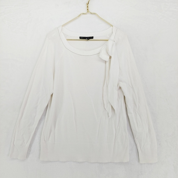 White House Black Market White Raglan Boat Neck Pullover Sweater 4174 - Picture 1 of 10